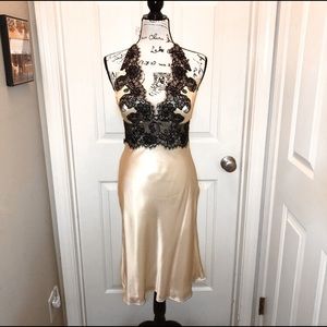 White House Black Market silk halter dress